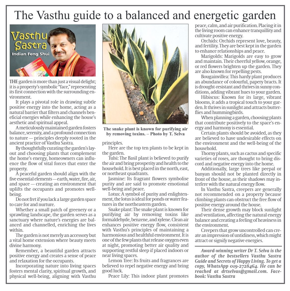 Vasthu guide to a balanced and energetic garden